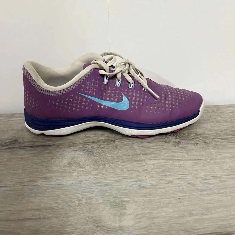 Nike Lunar Empress Golf Shoes Womens 8.5 Purple Blue Spikeless 628537-500